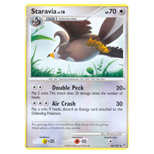 Staravia 85 card from the Pokemon set Supreme Victors