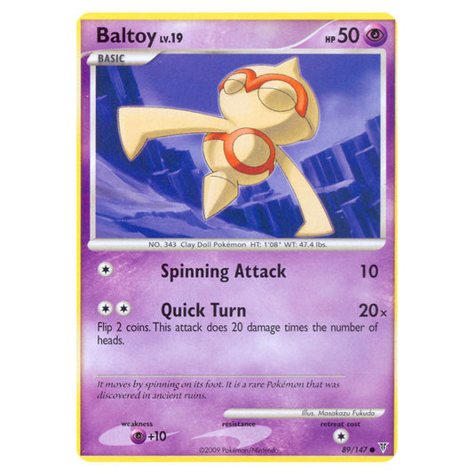 Baltoy 89 card from the Pokemon set Supreme Victors