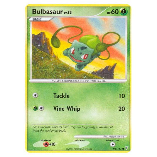 Bulbasaur 93 card from the Pokemon set Supreme Victors