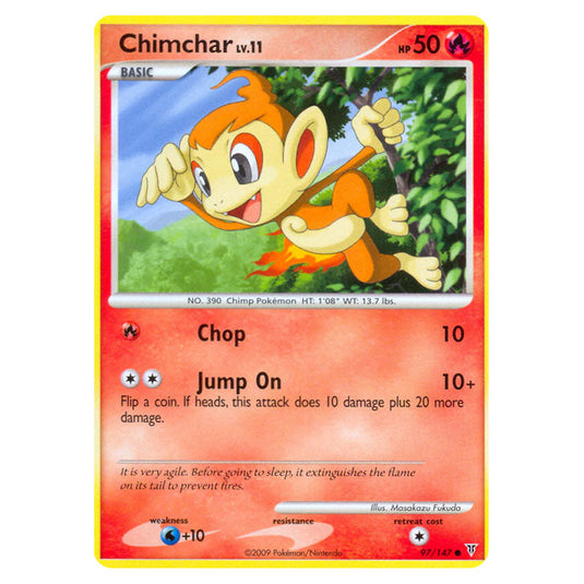 Chimchar 97 card from the Pokemon set Supreme Victors