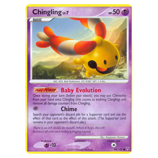 Chingling 98 card from the Pokemon set Supreme Victors