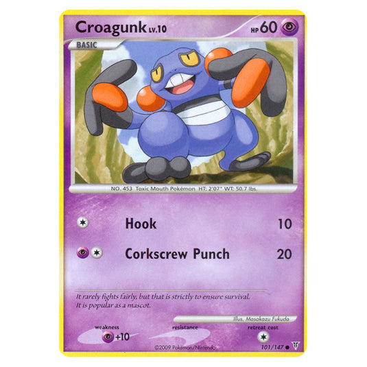 Croagunk 101 card from the Pokemon set Supreme Victors