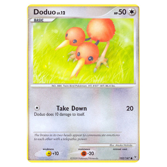 Doduo 102 card from the Pokemon set Supreme Victors