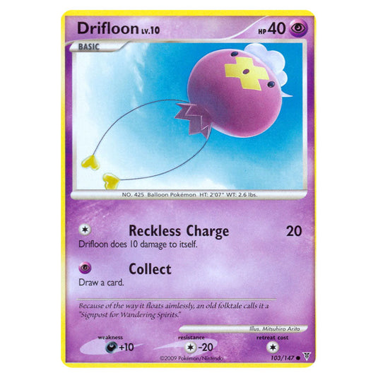 Drifloon 103 card from the Pokemon set Supreme Victors