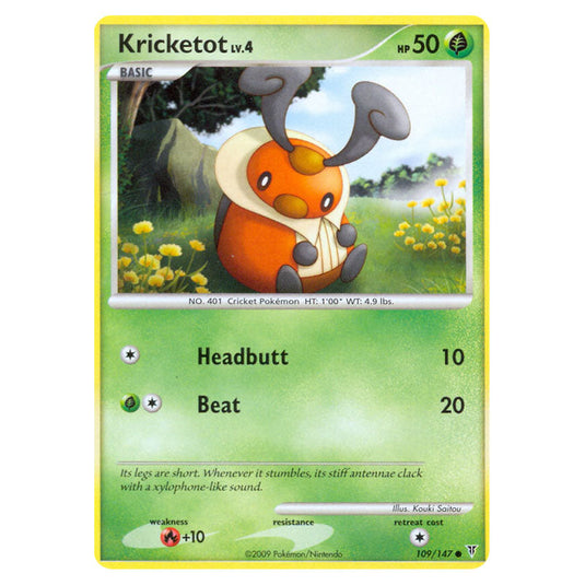 Kricketot 109 card from the Pokemon set Supreme Victors