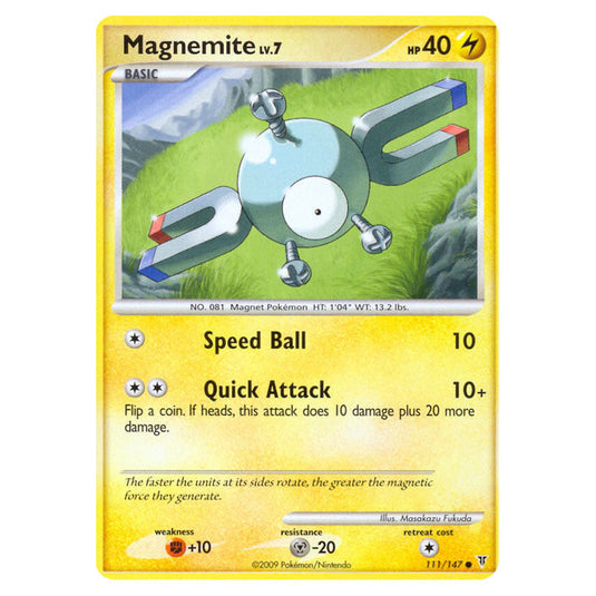 Magnemite 111 card from the Pokemon set Supreme Victors