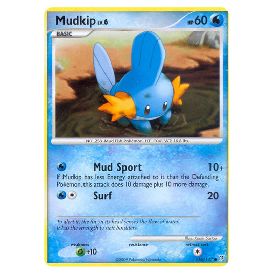 Mudkip 116 card from the Pokemon set Supreme Victors