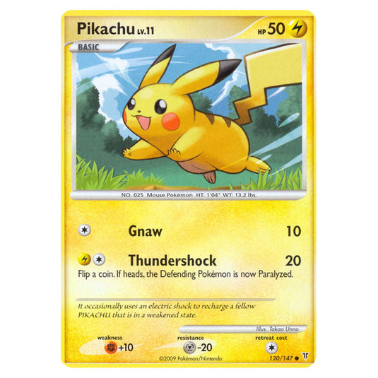 Pikachu 120 card from the Pokemon set Supreme Victors