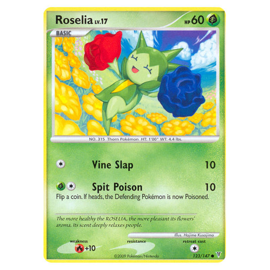 Roselia 123 card from the Pokemon set Supreme Victors