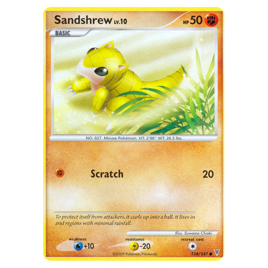 Sandshrew 124 card from the Pokemon set Supreme Victors