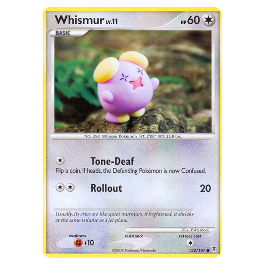 Whismur 132 card from the Pokemon set Supreme Victors