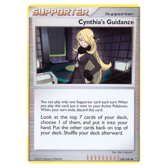 Cynthia's Guidance 136 card from the Pokemon set Supreme Victors