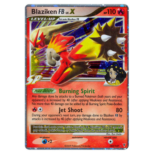 Blaziken FB LV.X 142 card from the Pokemon set Supreme Victors