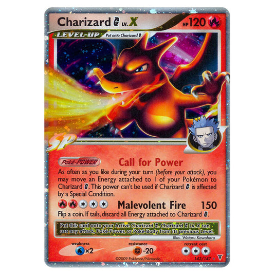 Charizard G LV.X 143 card from the Pokemon set Supreme Victors
