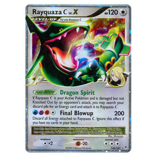 Rayquaza C LV.X 146 card from the Pokemon set Supreme Victors