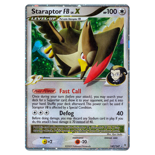 Staraptor FB LV.X 147 card from the Pokemon set Supreme Victors