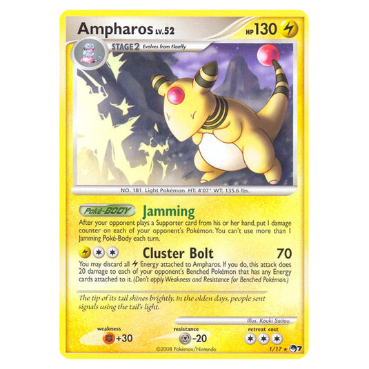 Ampharos 1 card from the Pokemon set POP Series 7