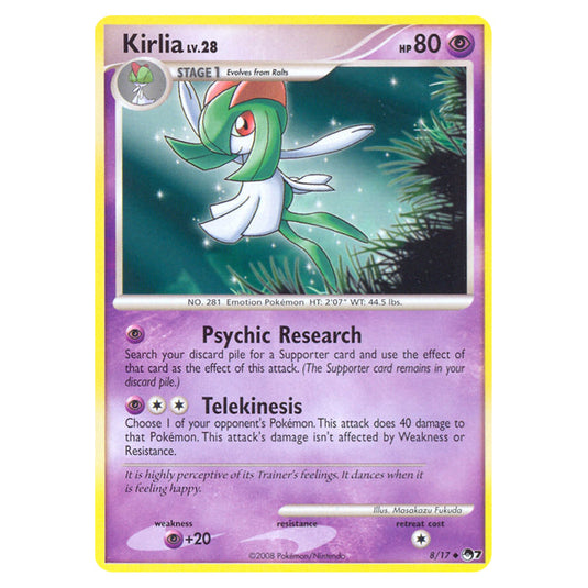 Kirlia 8 card from the Pokemon set POP Series 7