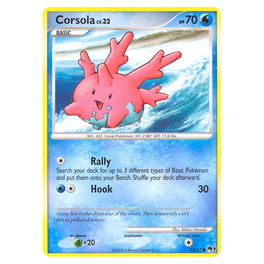 Corsola 13 card from the Pokemon set POP Series 7