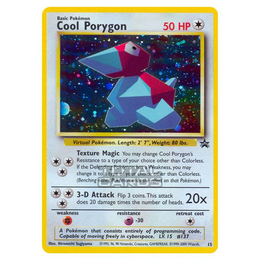 Pokemon - Base - Wizards Black Star Promos - Cool Porygon - 15/53-Excellent-First Edition-English
