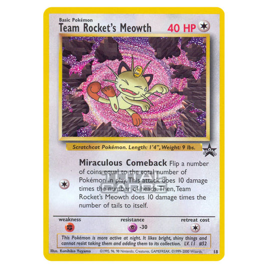 Pokemon - Base - Wizards Black Star Promos - Team Rocket's Meowth - 18/53