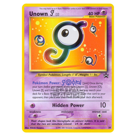 Pokemon - Base - Wizards Black Star Promos - Unown [J] - 38/53