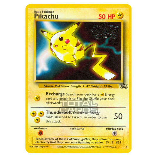 4 star pokemon card Pokemon - Base - Wizards Black Star Promos - Pikachu