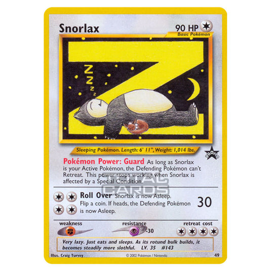 Pokemon - Base - Wizards Black Star Promos - Snorlax - 49/53