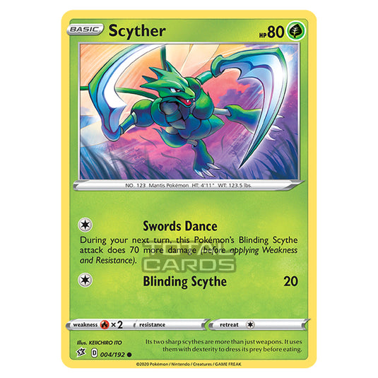 Pokemon - Sword & Shield - Rebel Clash - Scyther - 004/192