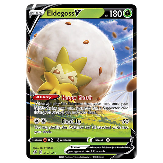 Pokemon - Sword & Shield - Rebel Clash - Eldegoss-V - 019/192