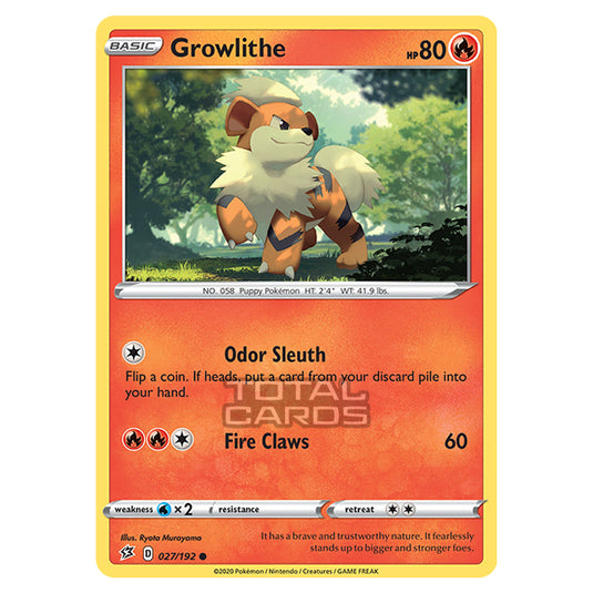 Pokemon - Sword & Shield - Rebel Clash - Growlithe - 027/192