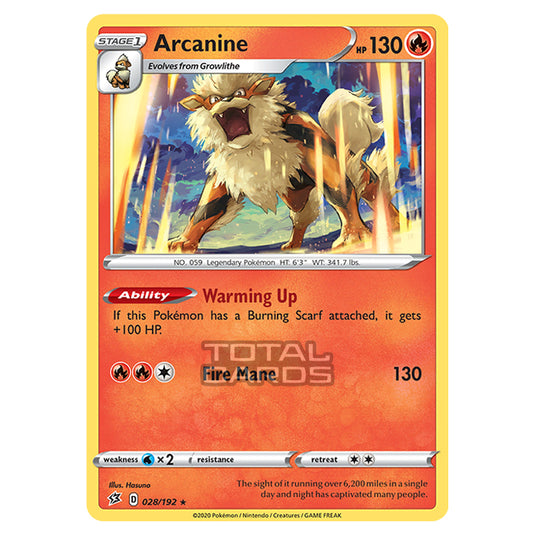 Pokemon - Sword & Shield - Rebel Clash - Arcanine - 028/192