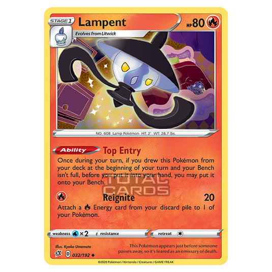 Pokemon - Sword & Shield - Rebel Clash - Lampent - 032/192