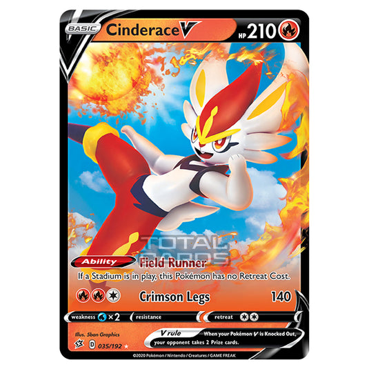 Pokemon - Sword & Shield - Rebel Clash - Cinderace-V - 035/192