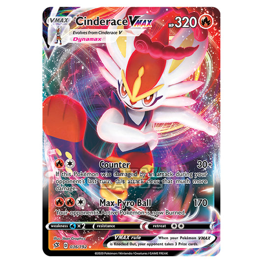 Pokemon - Sword & Shield - Rebel Clash - Cinderace-VMAX - 036/192