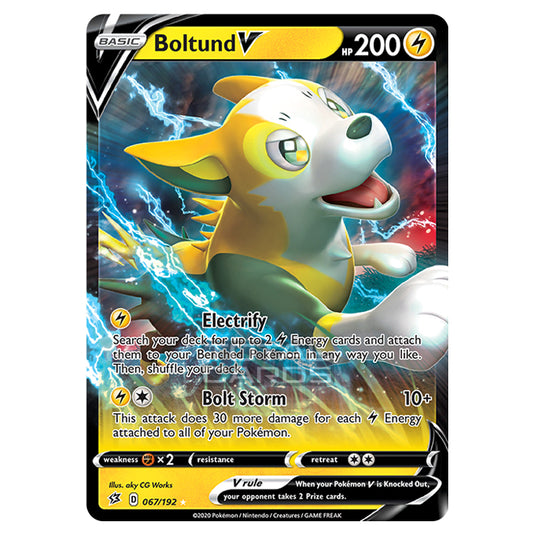 Pokemon - Sword & Shield - Rebel Clash - Boltund-V - 067/192