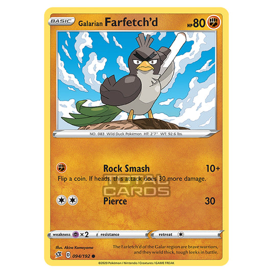 Pokemon - Sword & Shield - Rebel Clash - Galarian Farfetch'd - 094/192