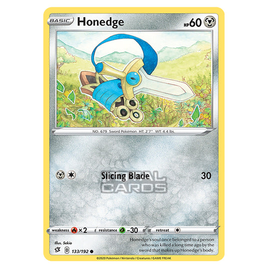 Pokemon - Sword & Shield - Rebel Clash - Honedge - 133/192