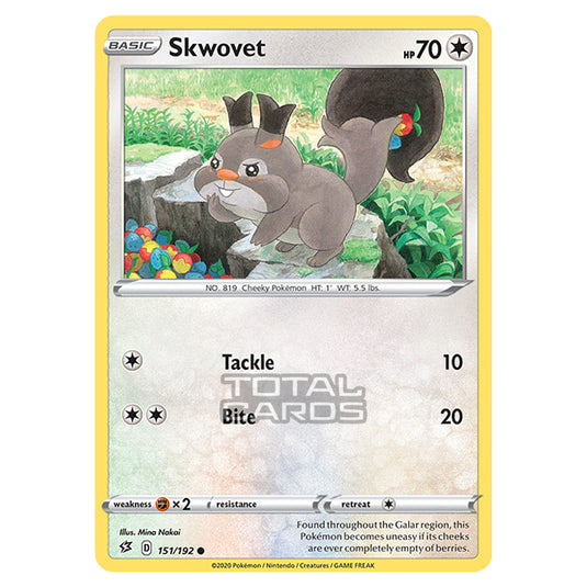 Pokemon - Sword & Shield - Rebel Clash - Skwovet - 151/192