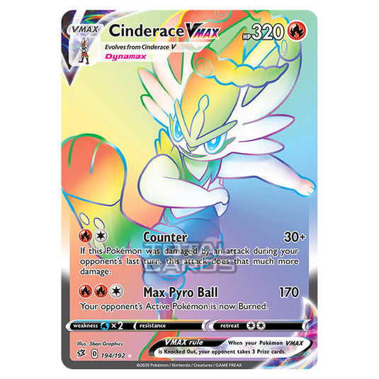 Pokemon - Sword & Shield - Rebel Clash - Cinderace-VMAX - 194/192 Pokemon - Sword & Shield - Rebel Clash - Cinderace-VMAX - 194/192