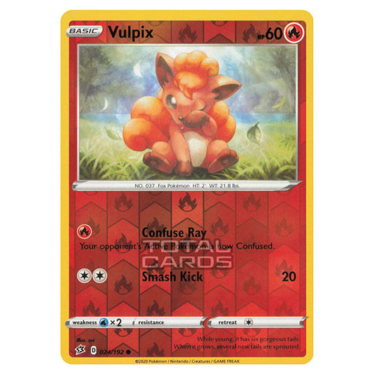 Pokemon - Sword & Shield - Rebel Clash - Vulpix - 024/192 - (Reverse Holo)