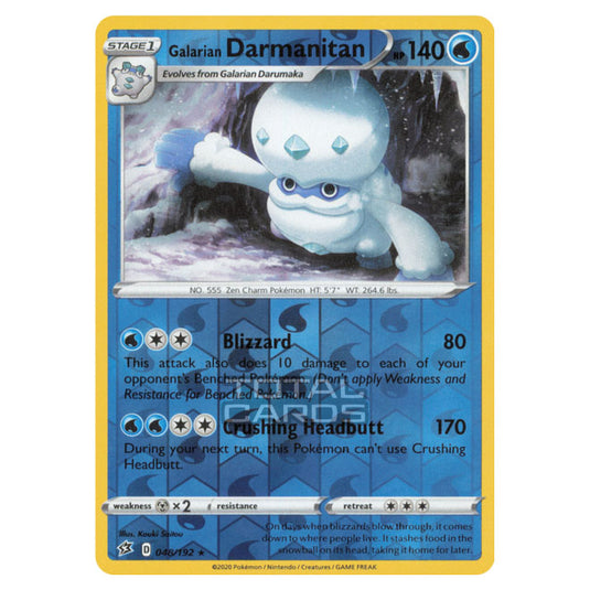 Pokemon - Sword & Shield - Rebel Clash - Galarian Darmanitan - 048/192 - (Reverse Holo)