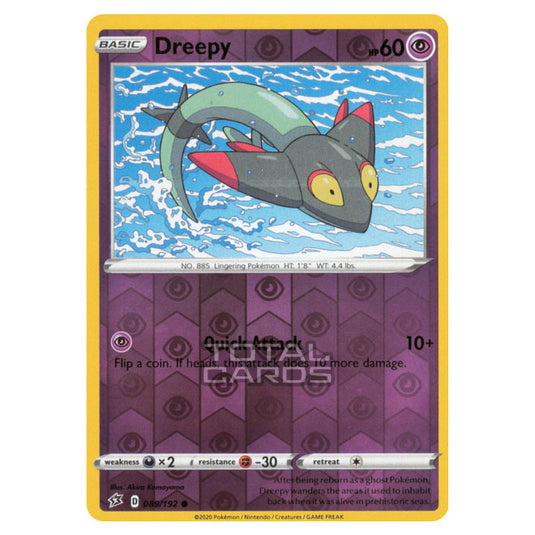 Pokemon - Sword & Shield - Rebel Clash - Dreepy - 089/192 - (Reverse Holo)