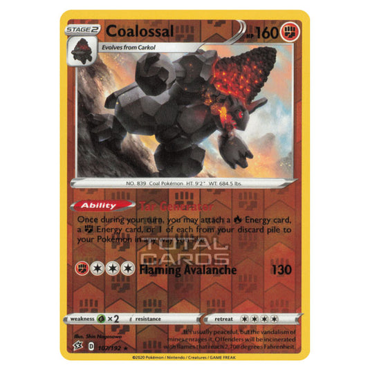 Pokemon - Sword & Shield - Rebel Clash - Coalossal - 107/192 - (Reverse Holo)