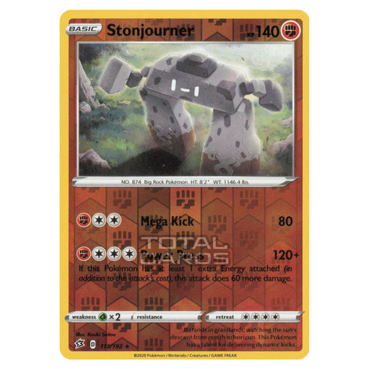 Pokemon - Sword & Shield - Rebel Clash - Stonjourner - 111/192 - (Reverse Holo)