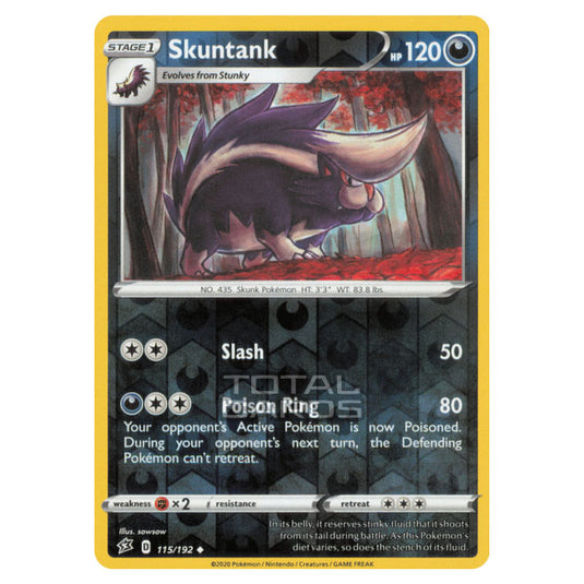 Pokemon - Sword & Shield - Rebel Clash - Skuntank - 115/192 - (Reverse Holo)