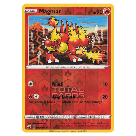 Pokemon - Sword & Shield - Rebel Clash - Magmar - 029/192 - (Reverse Holo)