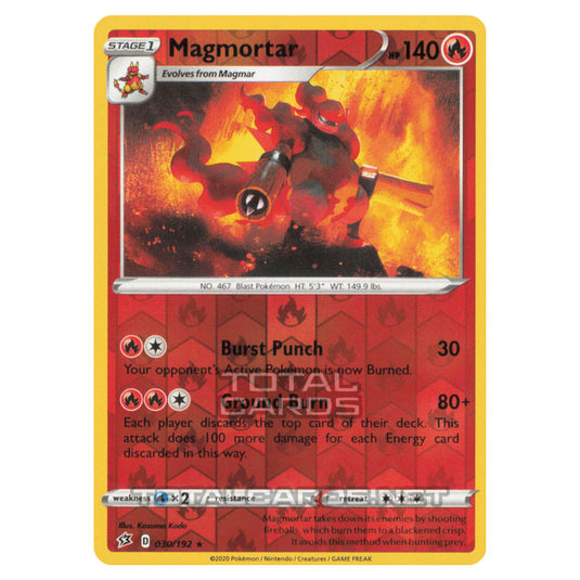 Pokemon - Sword & Shield - Rebel Clash - Magmortar - 030/192 - (Reverse Holo)