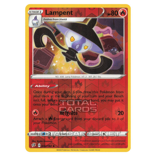 Pokemon - Sword & Shield - Rebel Clash - Lampent - 032/192 - (Reverse Holo)