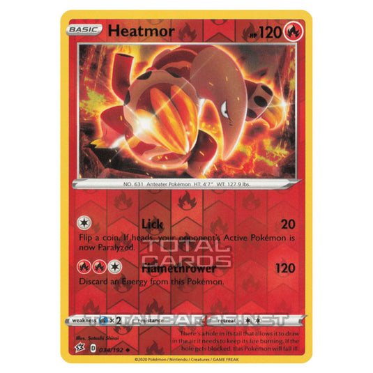 Pokemon - Sword & Shield - Rebel Clash - Heatmor - 034/192 - (Reverse Holo)